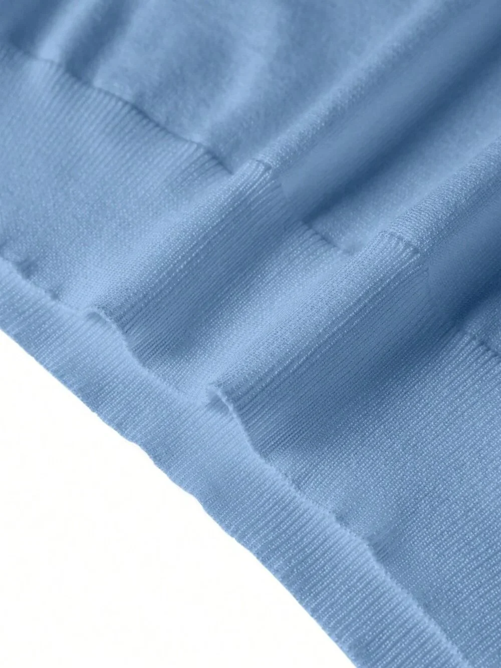 Blue Casual Regular Fit Men's Crew Neck Long Sleeve Sweater